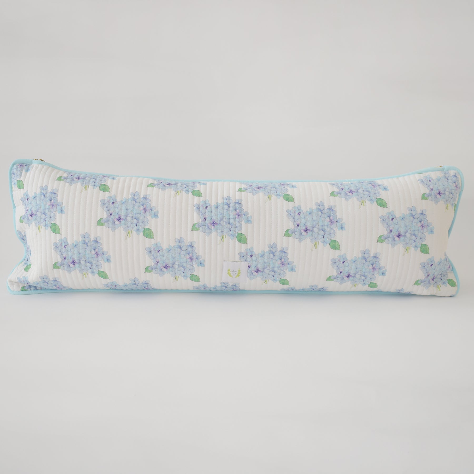 Sara Fitz Hydrangea Lumbar Pillow 13x35 Cotton