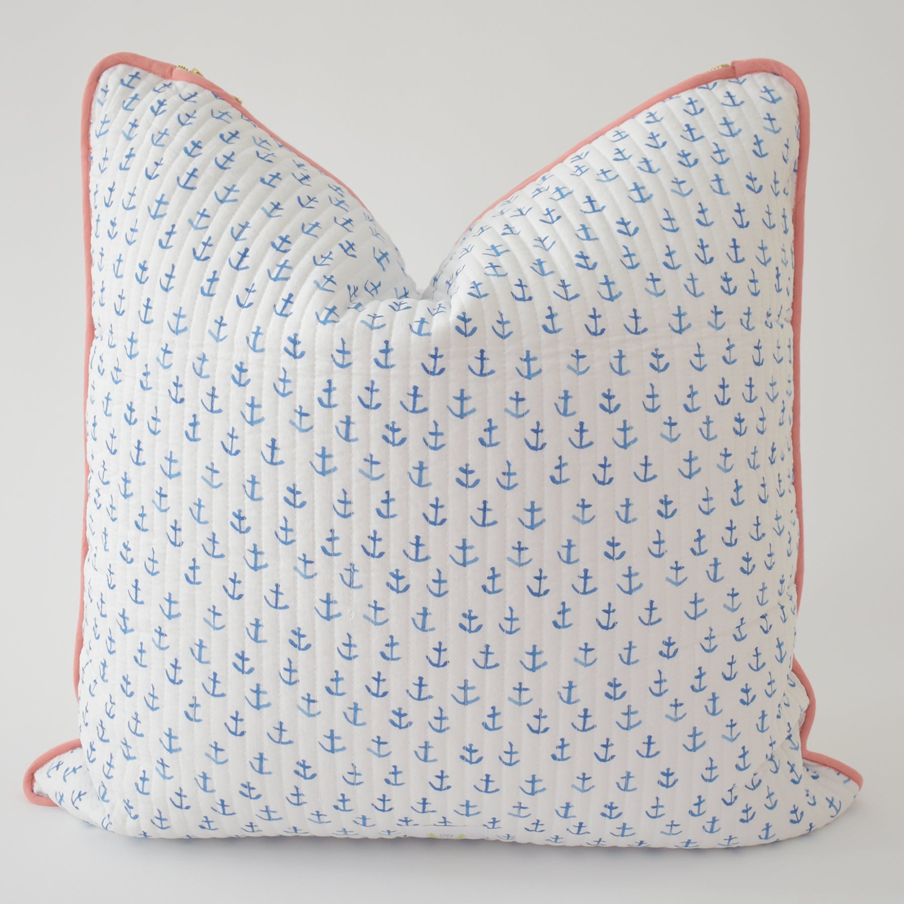 Sara Fitz Oversized Anchor Pillow 24x24 Cotton Quilt