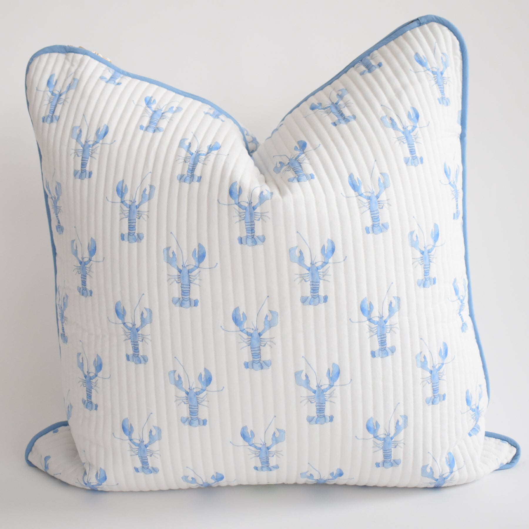 Sara Fitz Oversized Pillow Blue Lobster 24x24 Coastal