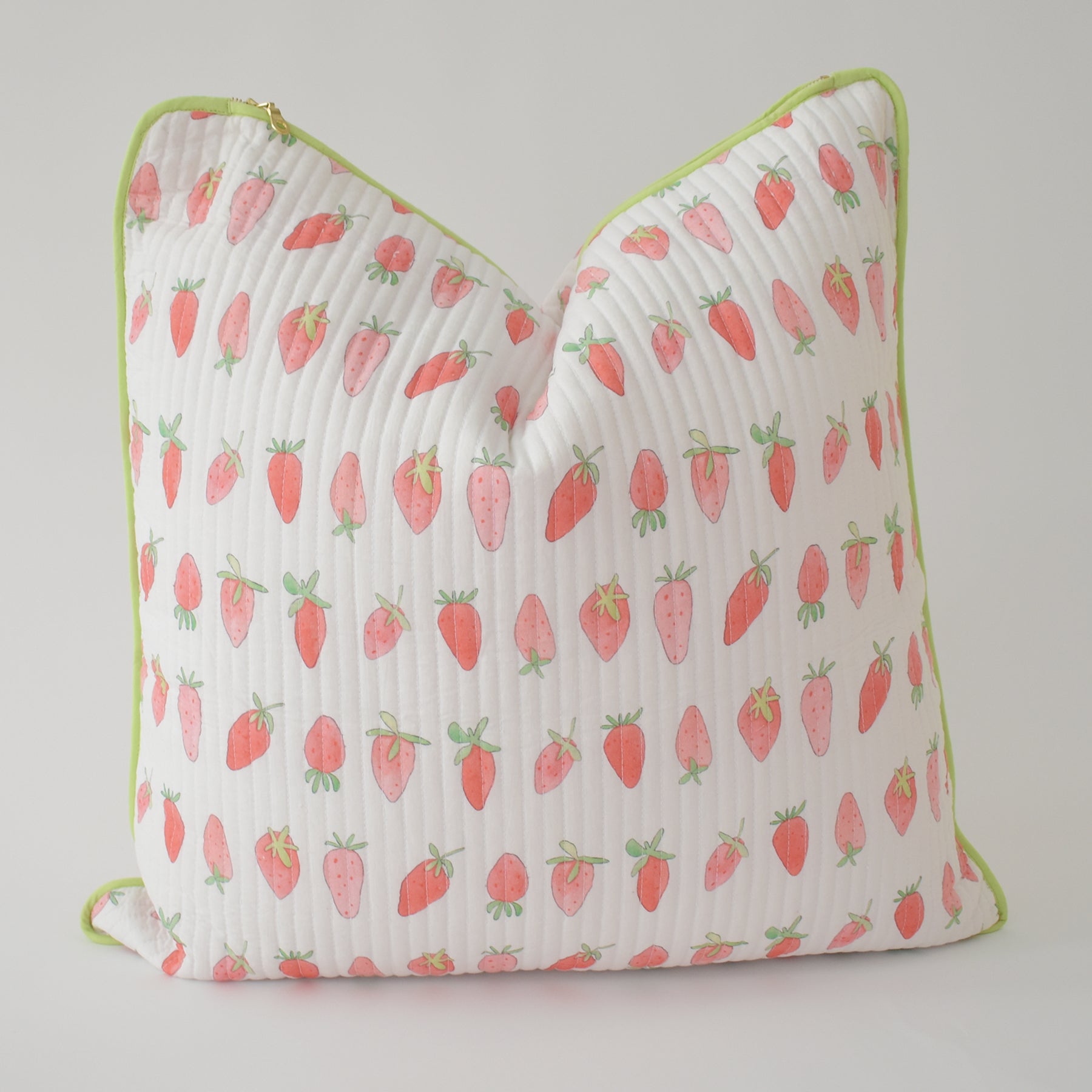 Sara Fitz Oversized Strawberry Pillow 24x24 Cotton