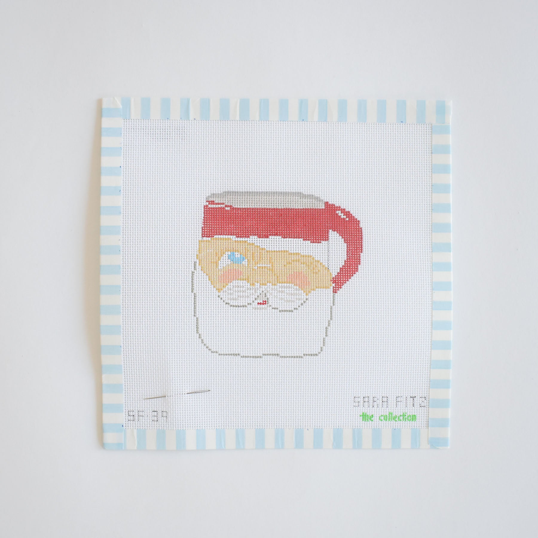 Santa Mug Needlepoint | Sara Fitz