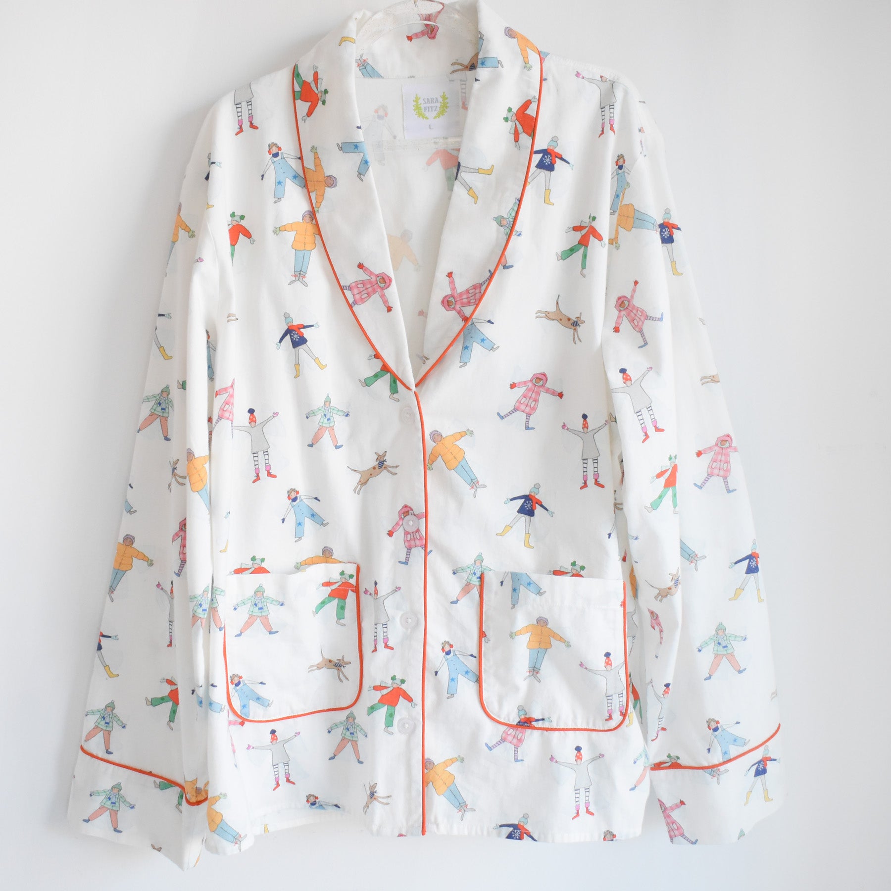 Sara Fitz Snow Angels Pajama Set Brushed Cotton