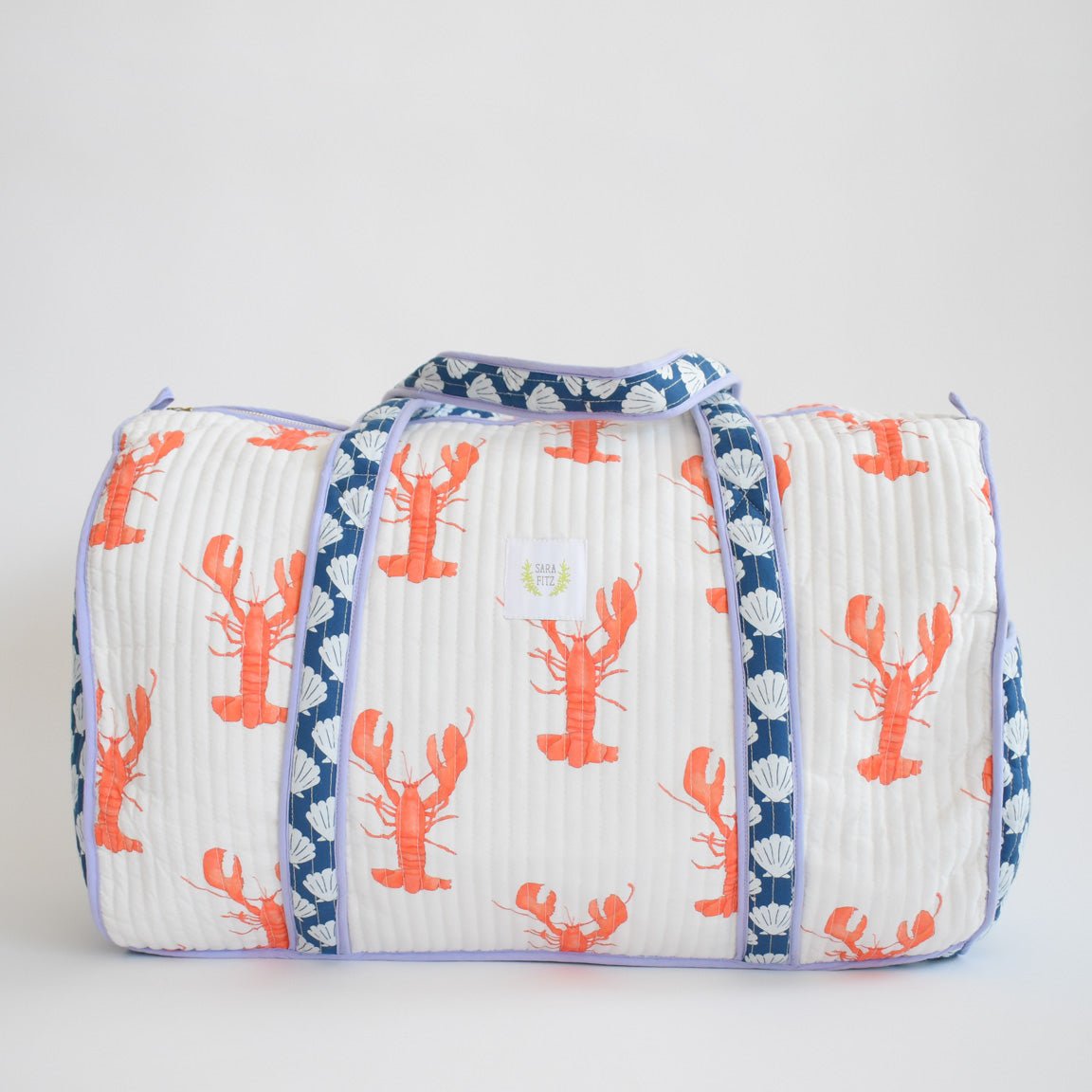 Sara Fitz Weekender Tote Lobster Print Bag