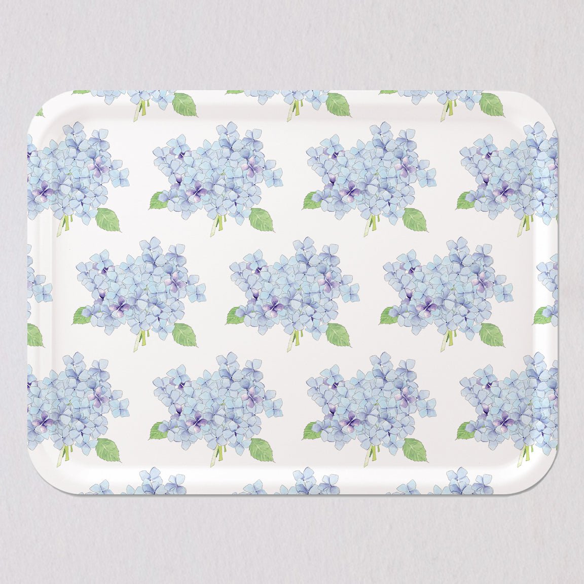 Hydrangea4936　準備中★ Sara Fitz Large Hydrangea Tray Birch Wood Matte Finish