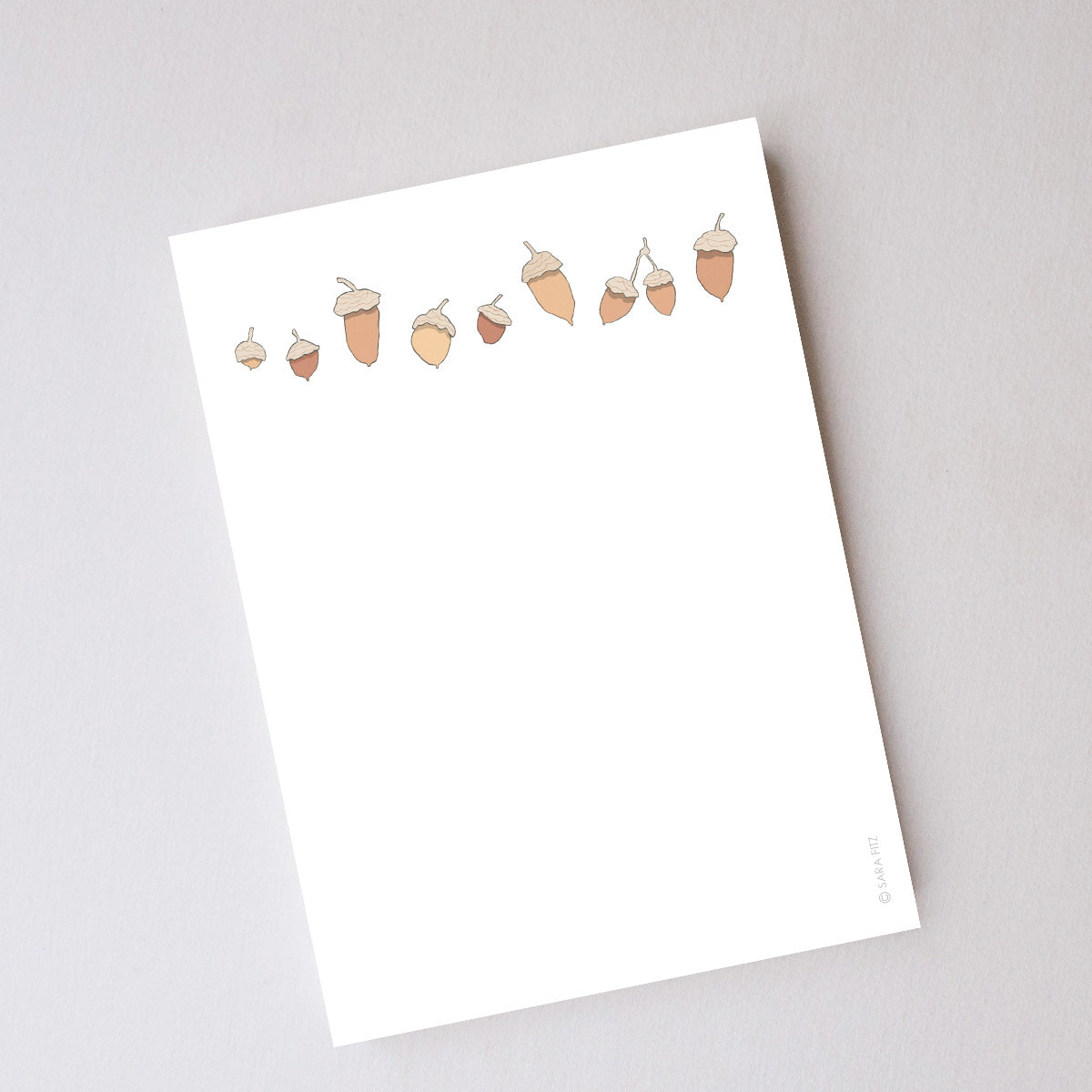 Acorn Notepad by Sara Fitz