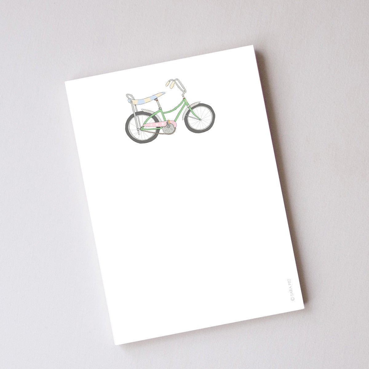 Bike Notepad Banana Bike Notepad Sara Fitz 5x7 100 Illustrated Pages