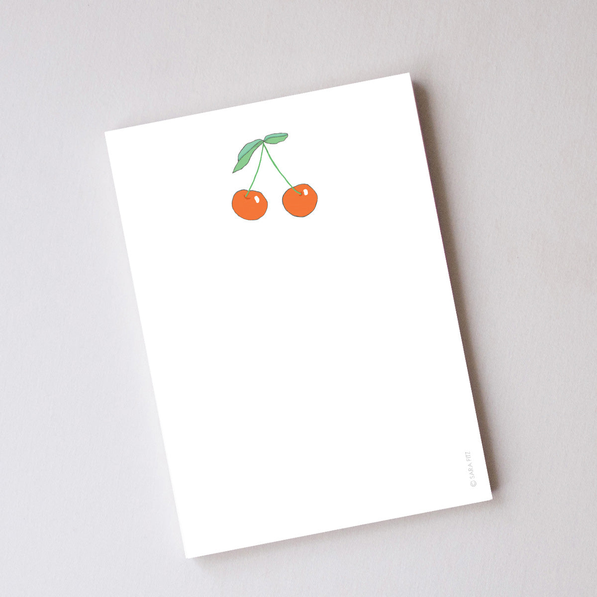 Cherry Notepad by Sara Fitz