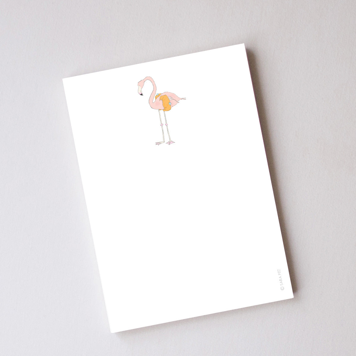 Flamingo Notepad by Sara Fitz