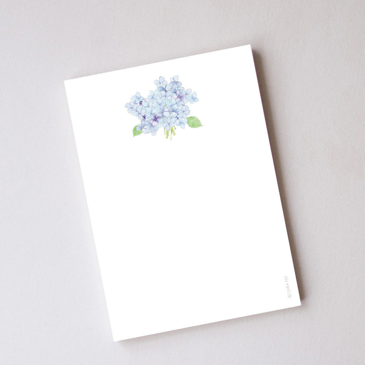 Hydrangea Bloom Notepad by Sara Fitz