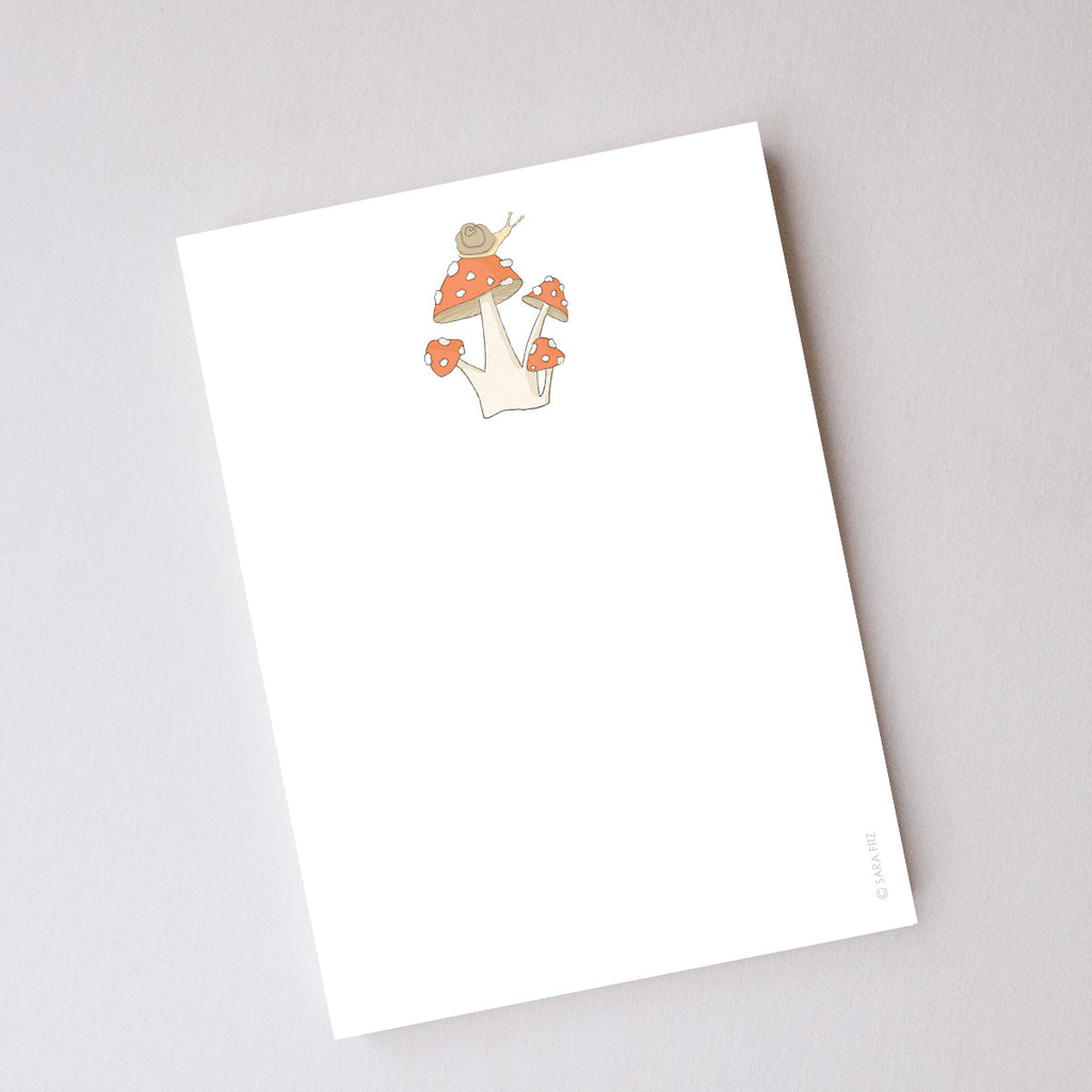 Mushroom Notepad by Sara Fitz