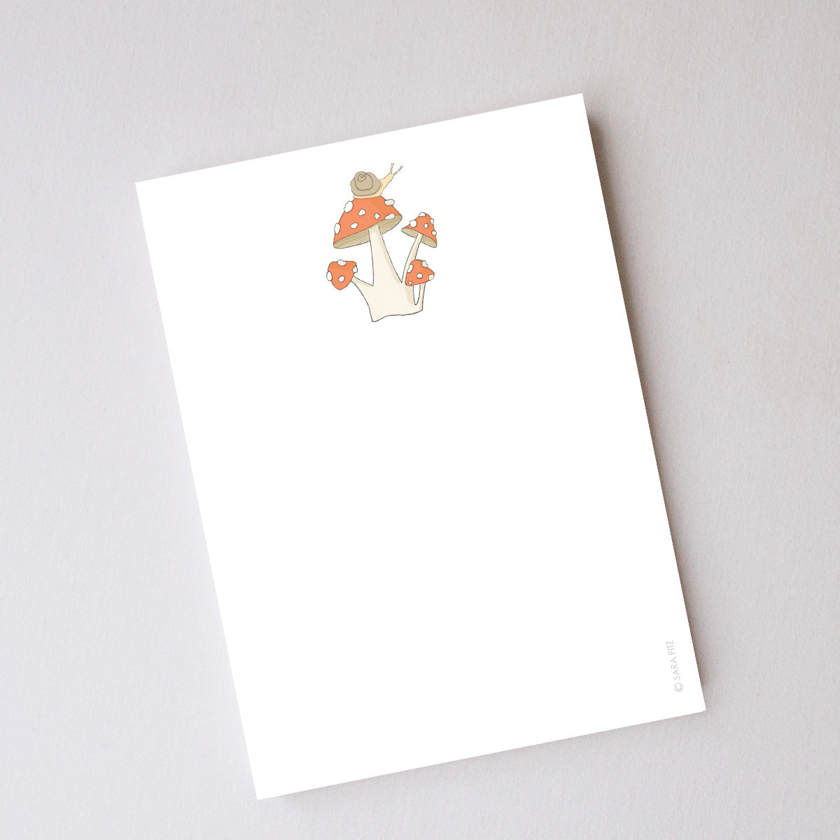 Mushroom Notepad by Sara Fitz