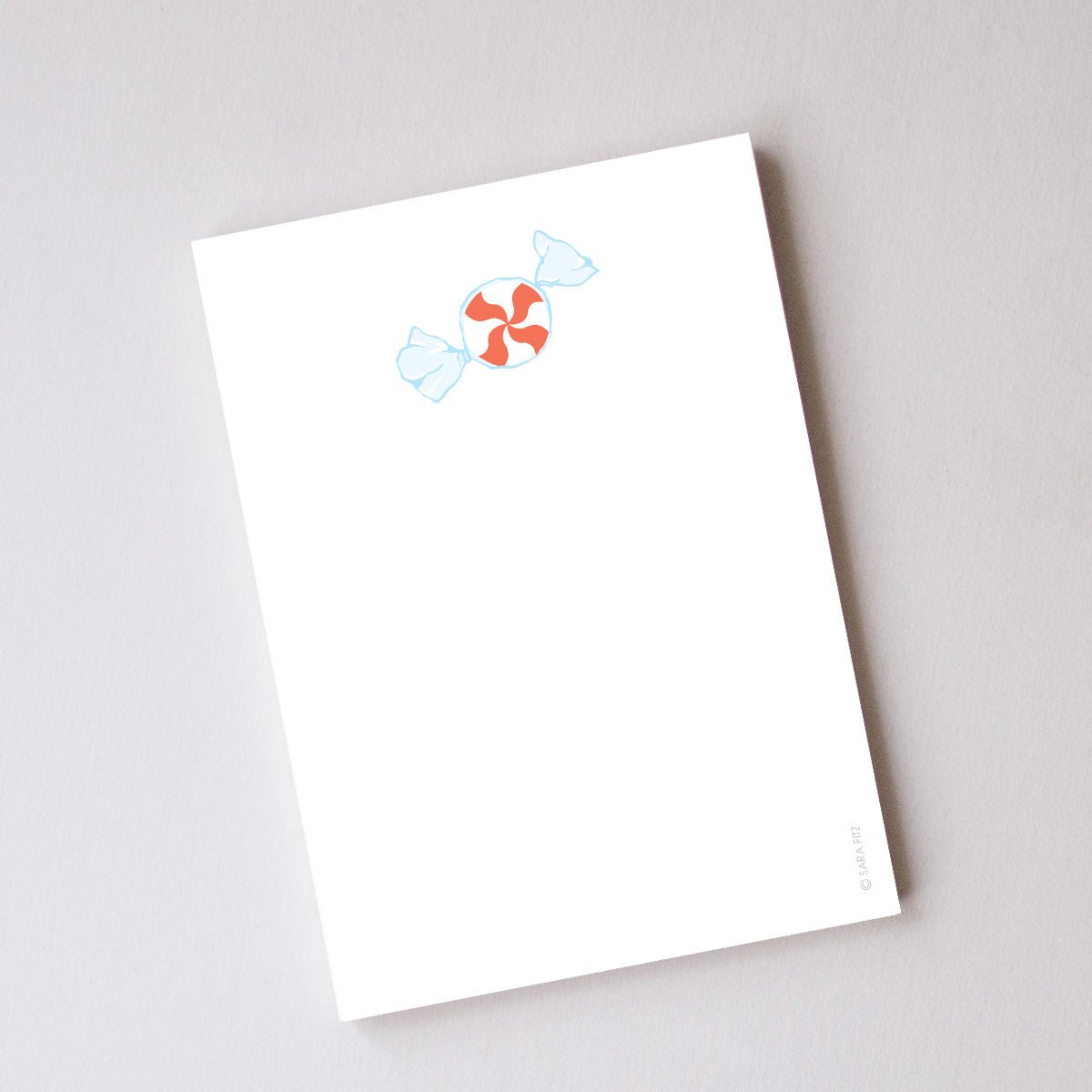 Peppermint Candy Notepad by Sara Fitz