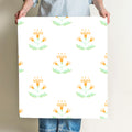 Block Print Style Sherbet Wallpaper by Sara Fitz