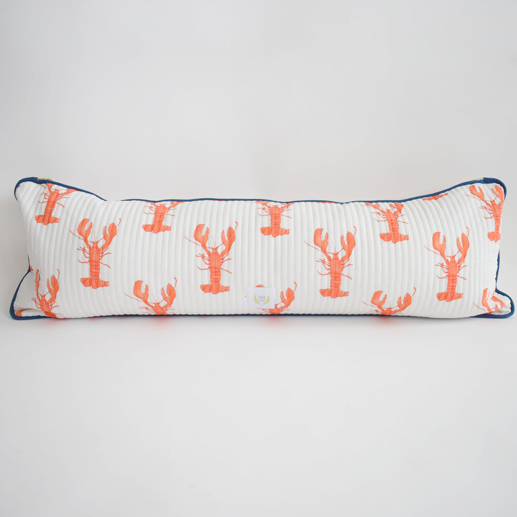 Lumbar Pillow, Lobster by Sara Fitz