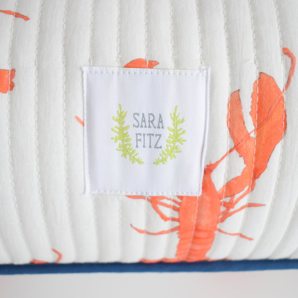 Lumbar Pillow, Lobster by Sara Fitz