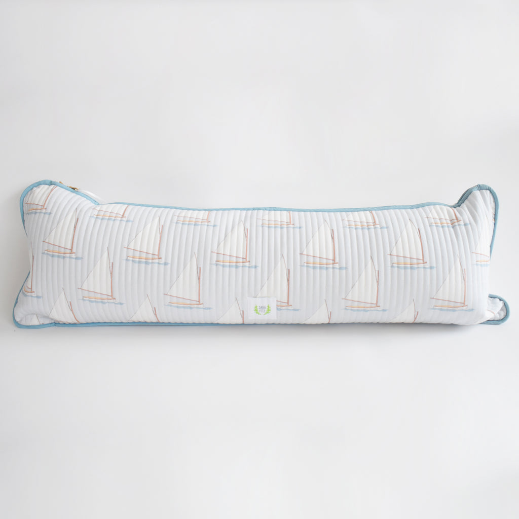 Lumbar Pillow, Sailboat by Sara Fitz