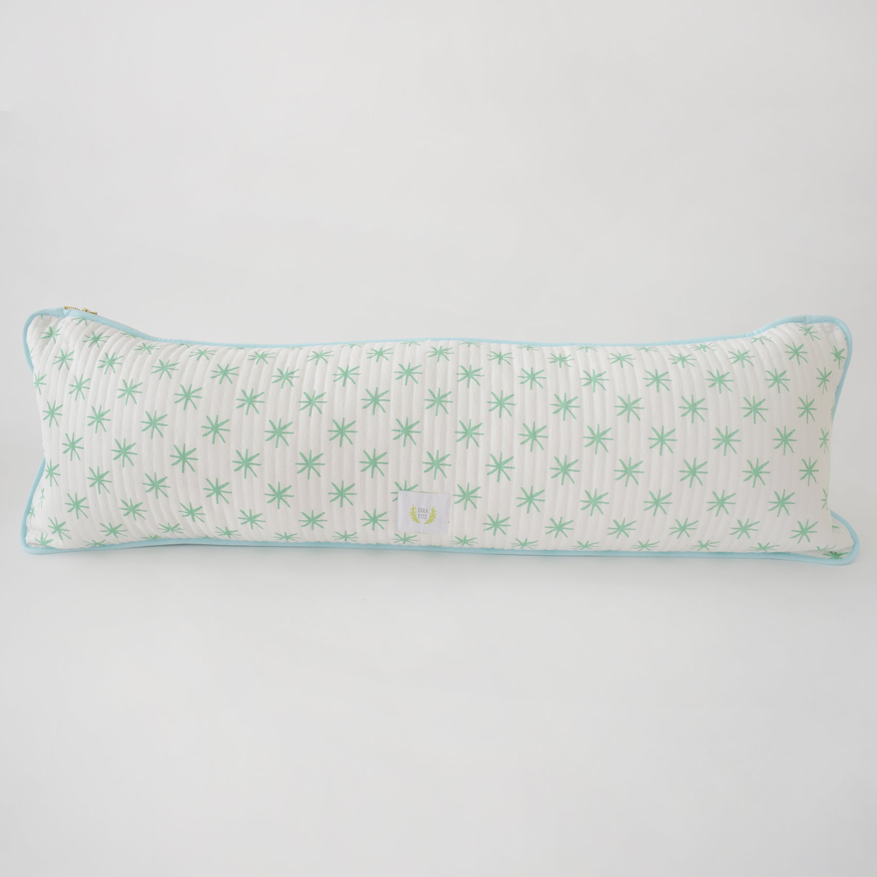 Lumbar Pillow, Green Star by Sara Fitz