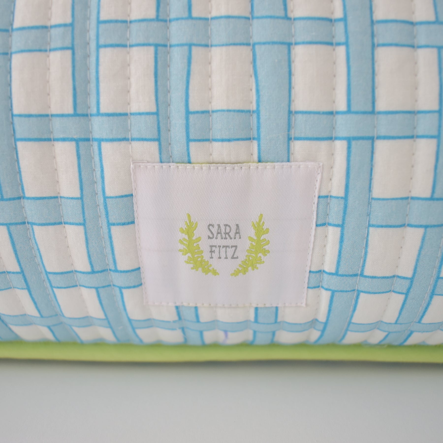 Lumbar Pillow, Blue Weave by Sara Fitz