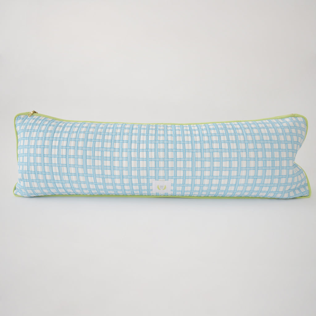 Lumbar Pillow, Blue Weave by Sara Fitz