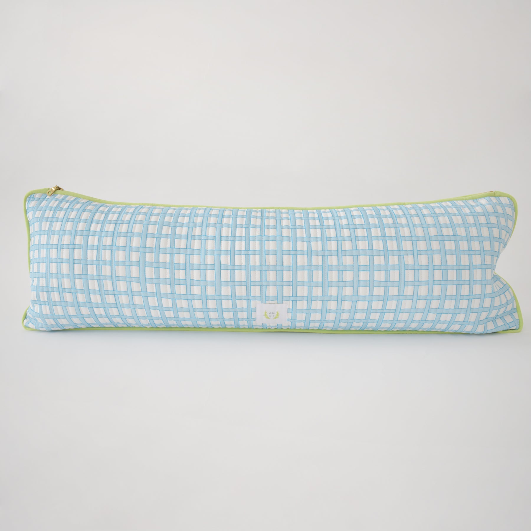 Lumbar Pillow, Blue Weave by Sara Fitz