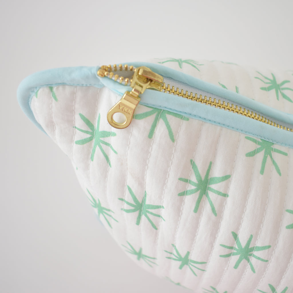 Lumbar Pillow, Green Star by Sara Fitz