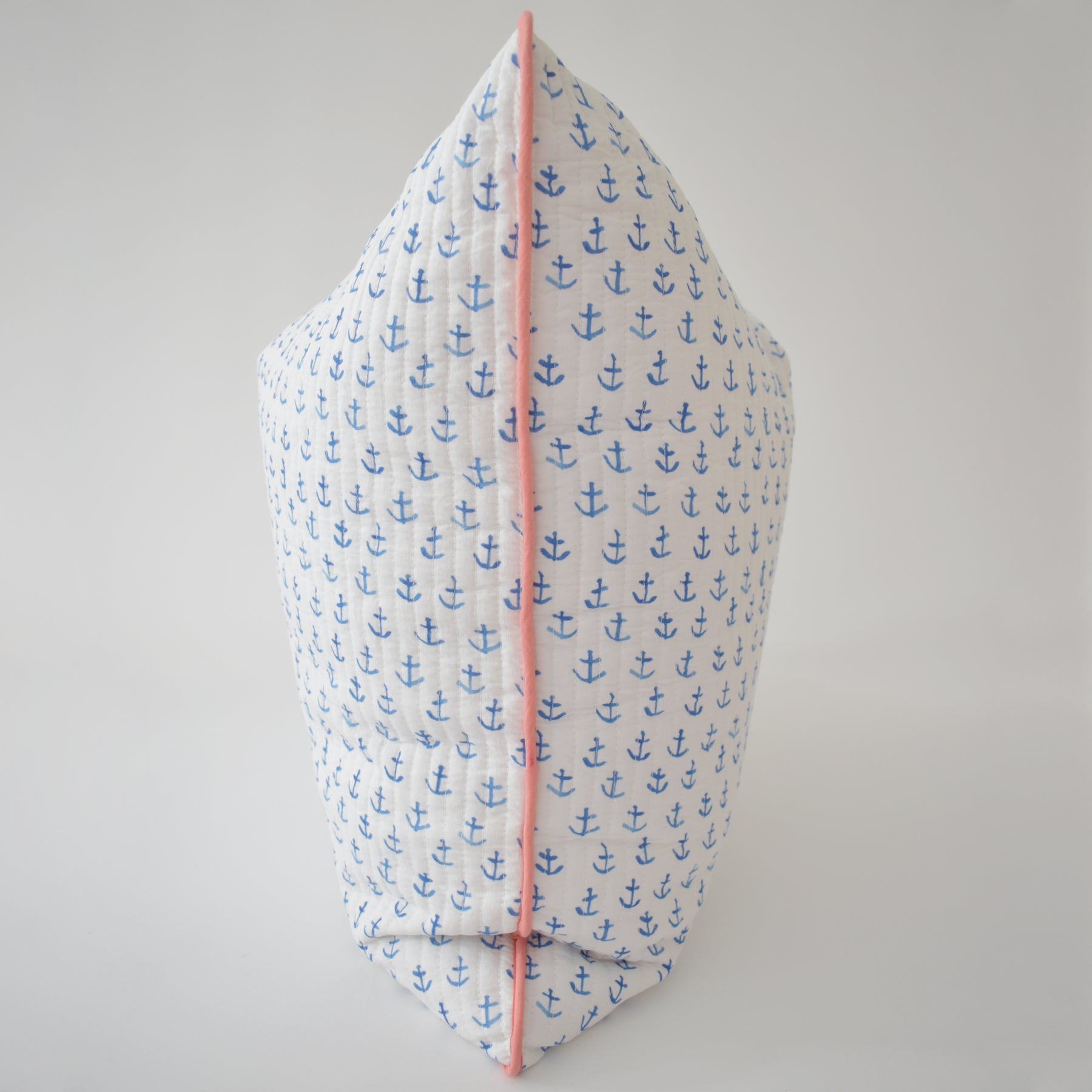 Sara Fitz Oversized Anchor Pillow 24x24 Cotton Quilt