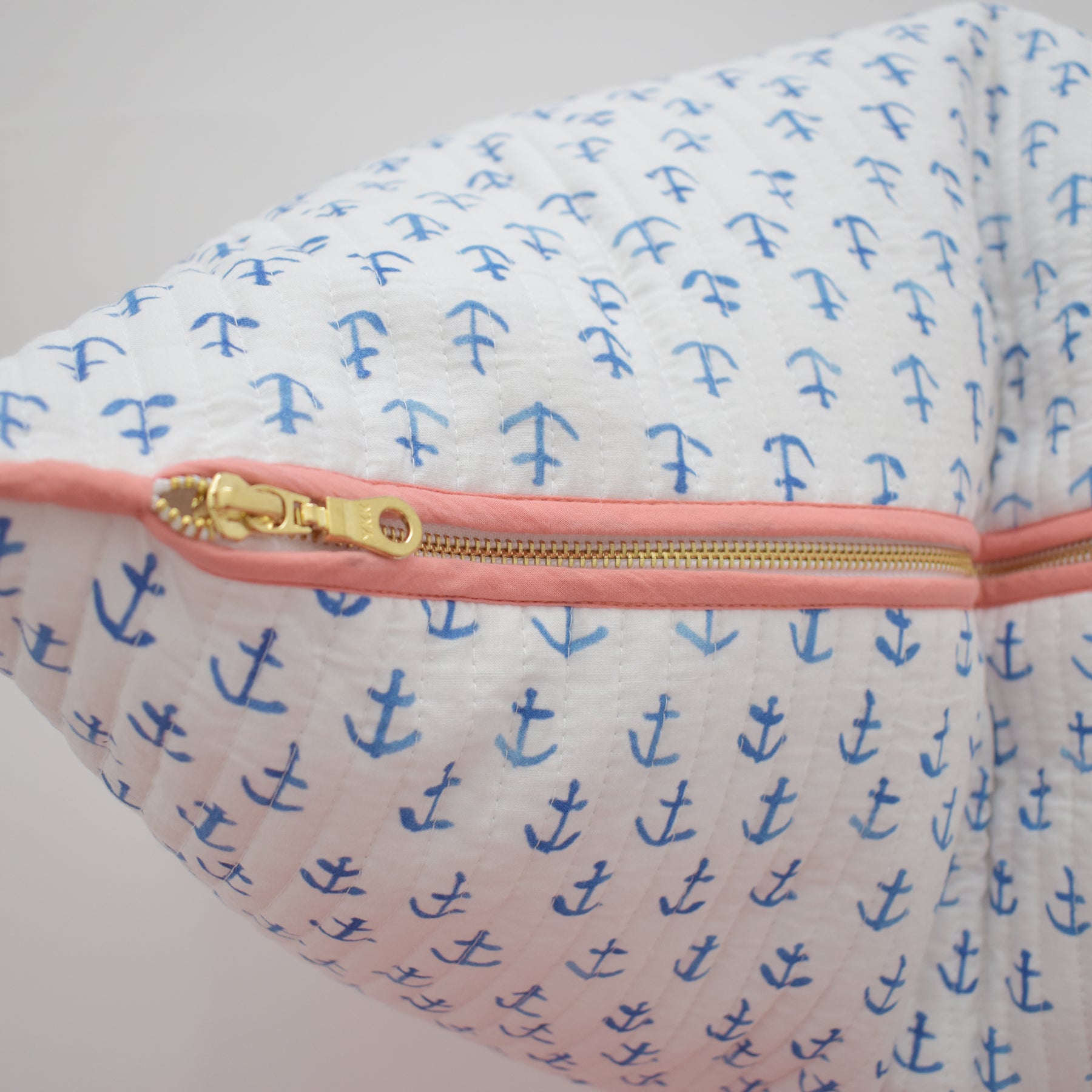 Sara Fitz Oversized Anchor Pillow 24x24 Cotton Quilt