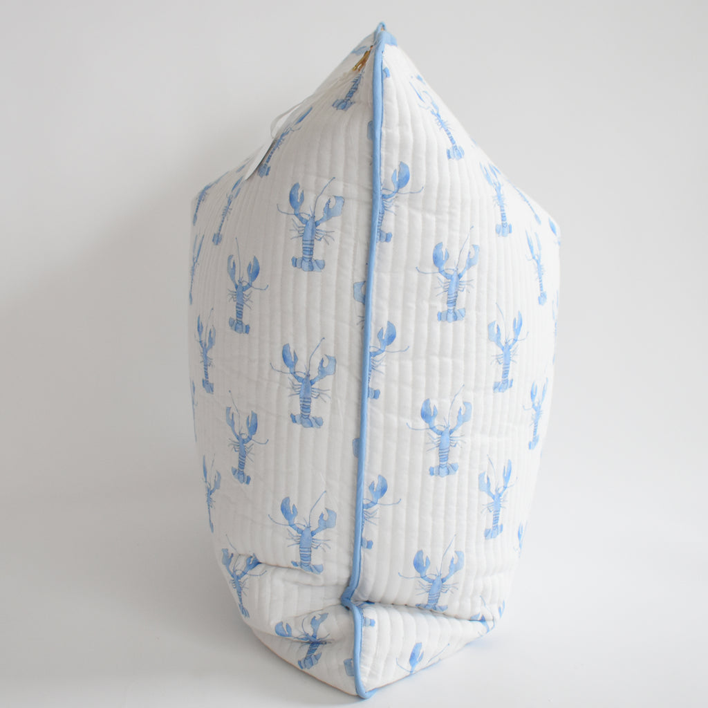 Oversized Pillow, Blue Lobster by Sara Fitz