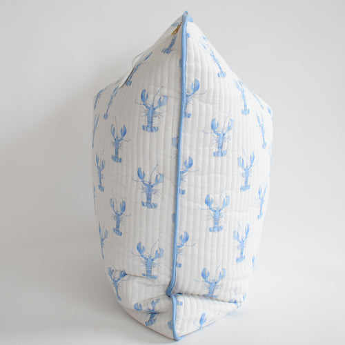 Oversized Pillow, Blue Lobster by Sara Fitz