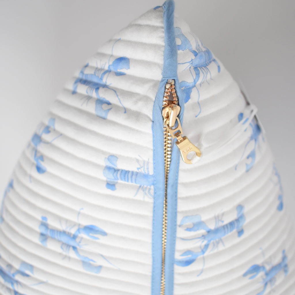 Oversized Pillow, Blue Lobster by Sara Fitz