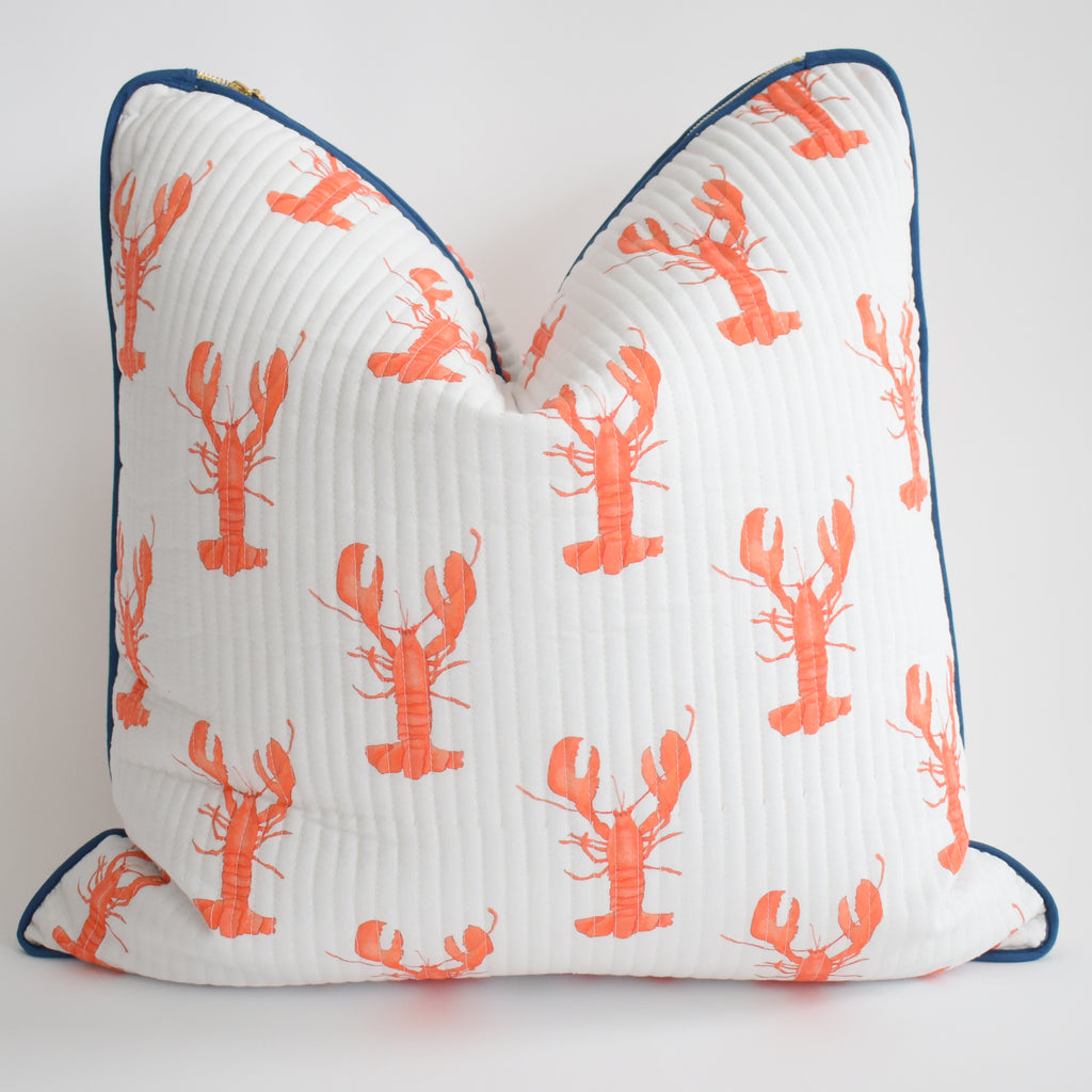 Oversized Pillow, Lobster by Sara Fitz