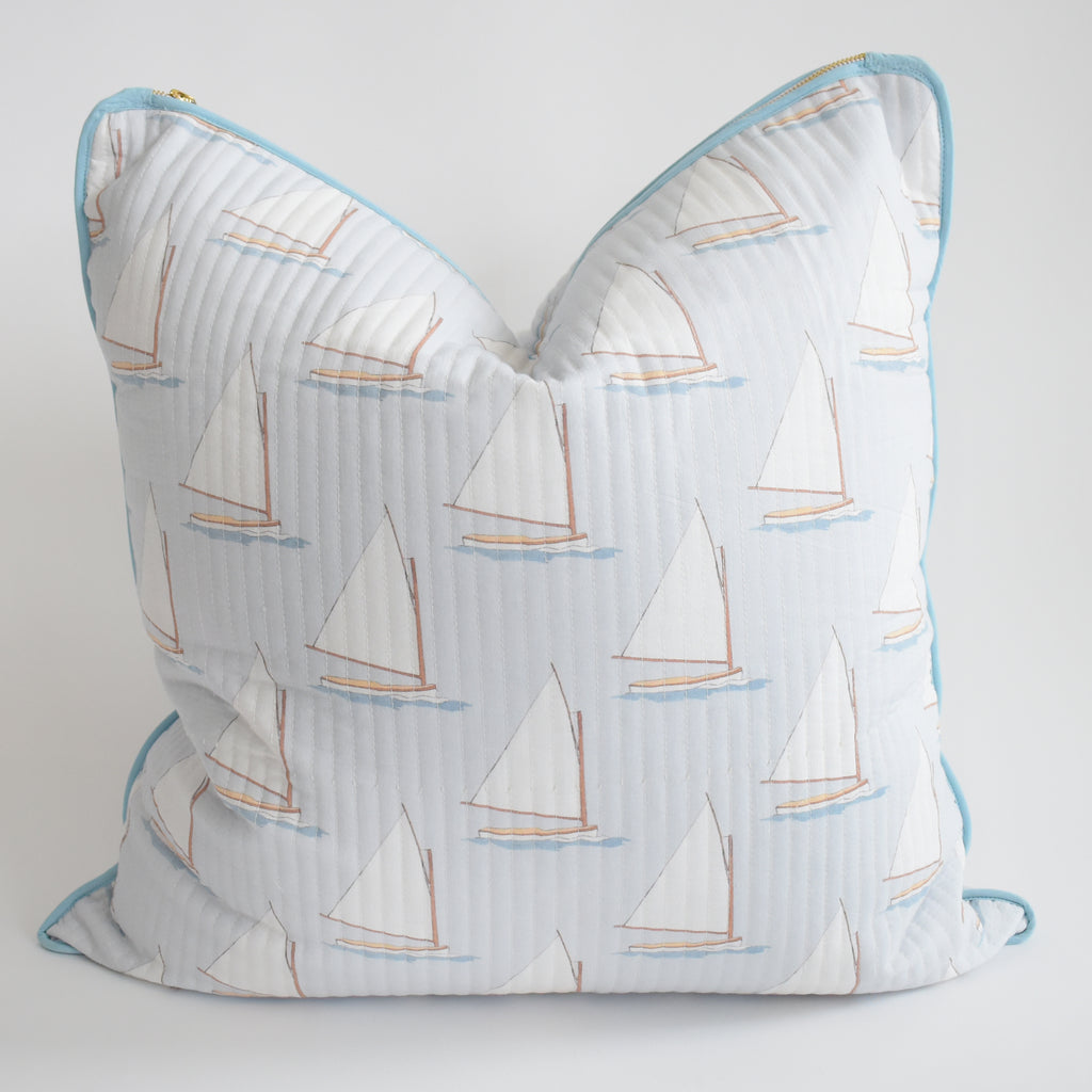 Oversized Pillow, Sailboat by Sara Fitz