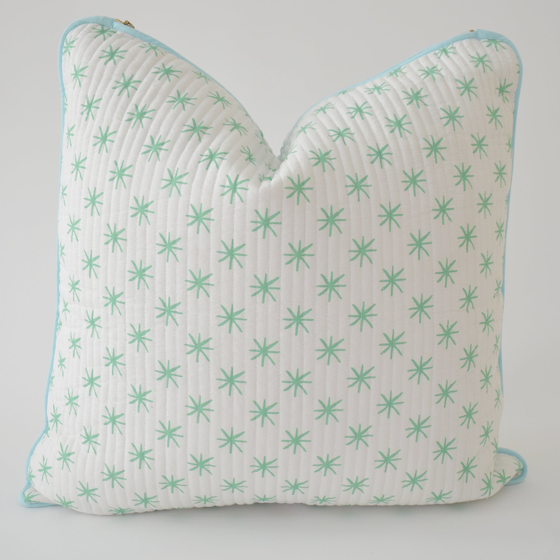 Oversized Pillow, Green Star by Sara Fitz