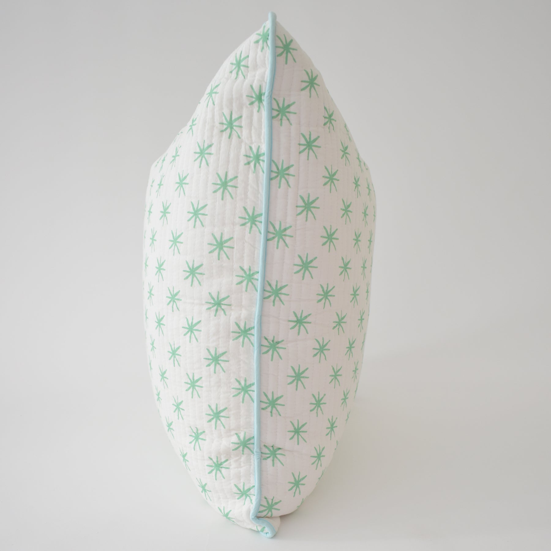 Oversized Pillow, Green Star by Sara Fitz