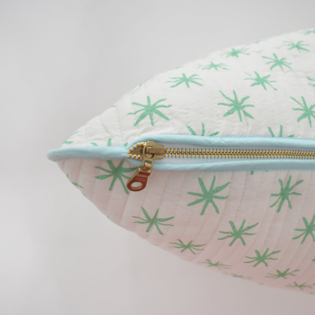 Oversized Pillow, Green Star by Sara Fitz