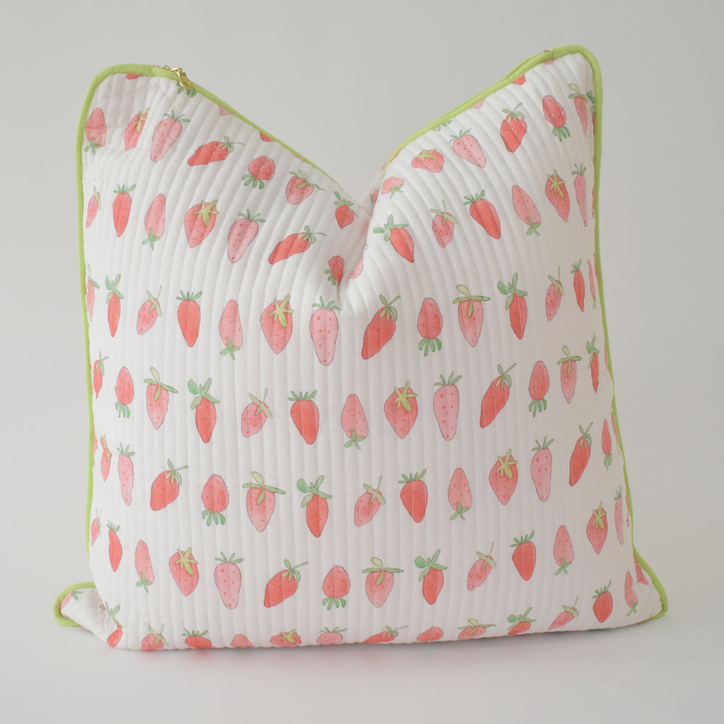 Oversized Pillow, Strawberry by Sara Fitz