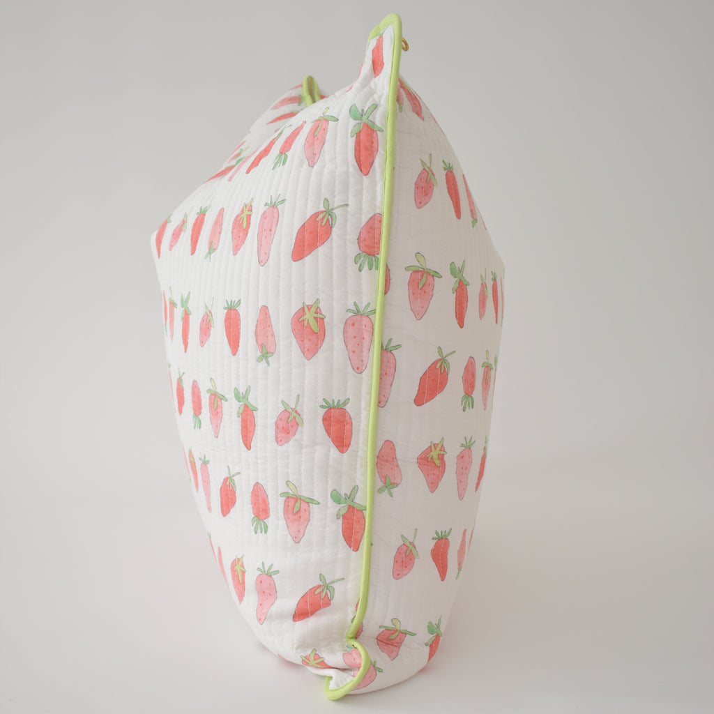 Oversized Pillow, Strawberry by Sara Fitz