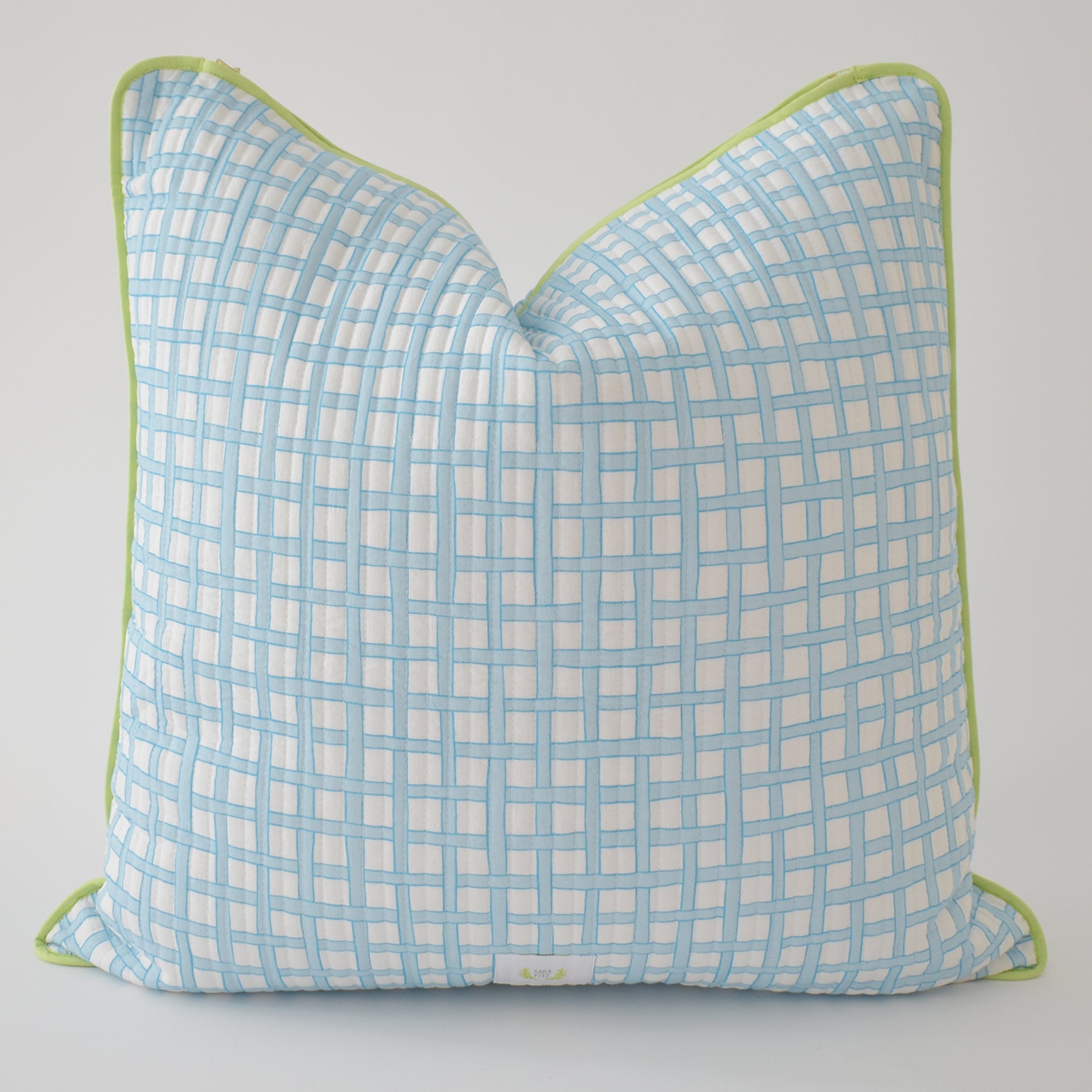 Oversized Pillow, Blue Weave by Sara Fitz