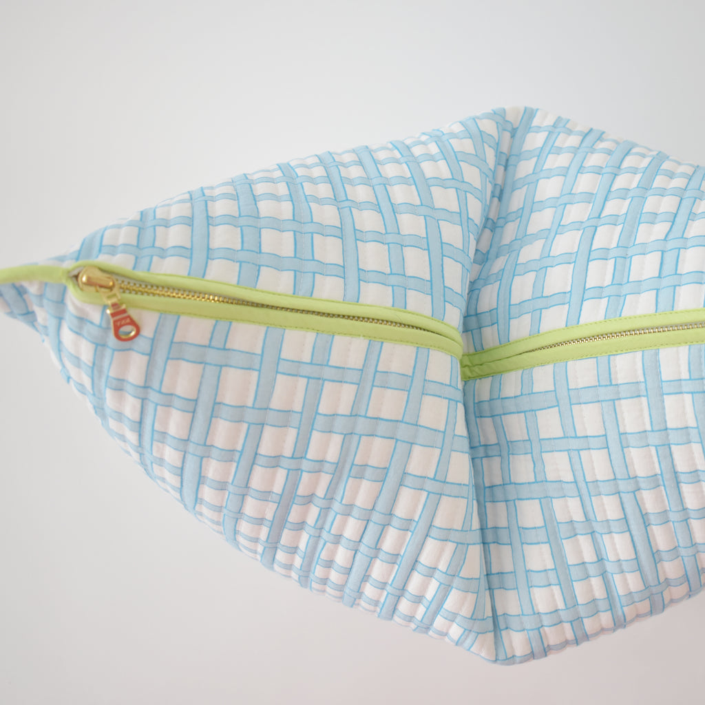 Oversized Pillow, Blue Weave by Sara Fitz