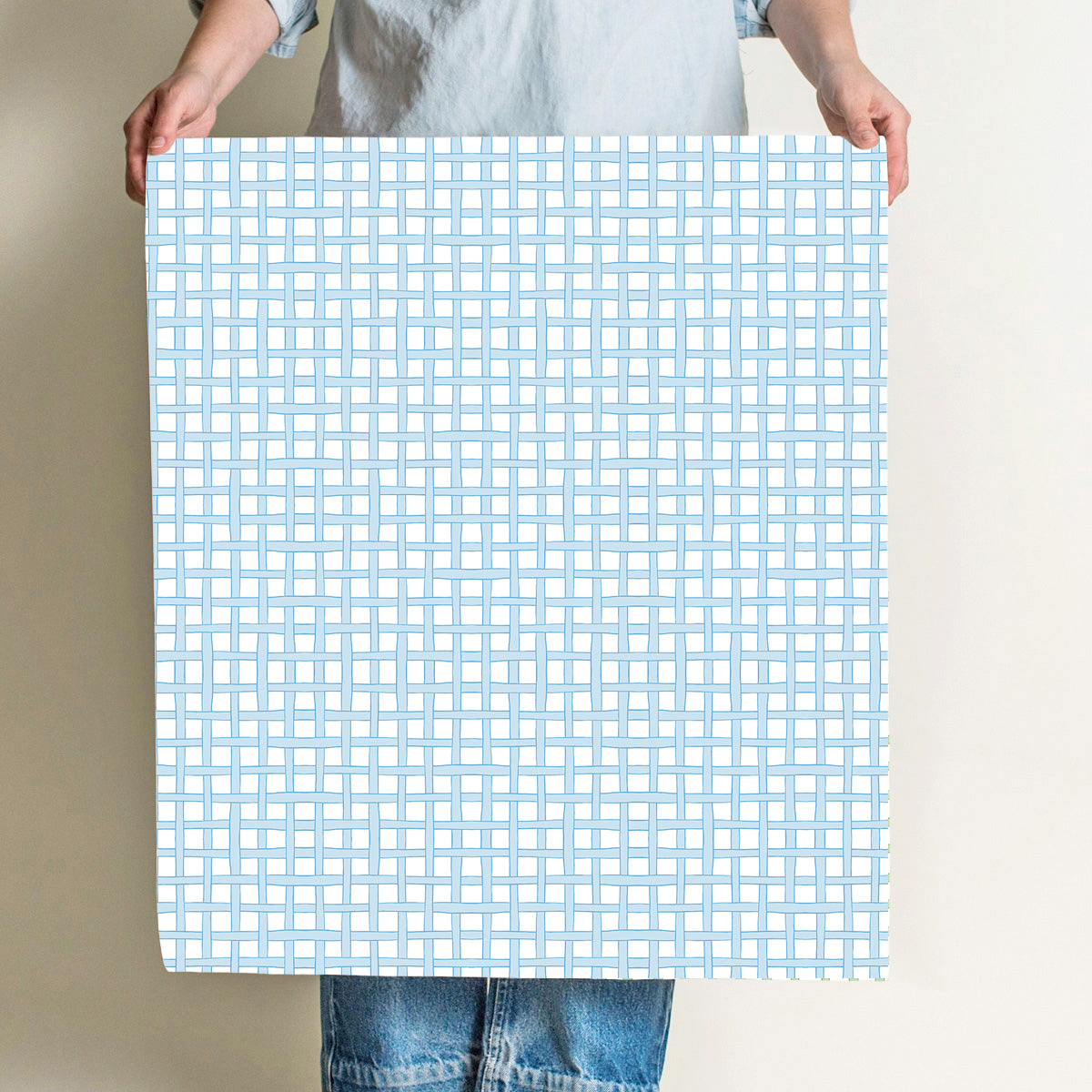 Woven Blue Wallpaper by Sara Fitz