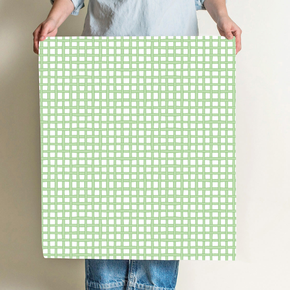 Woven Green Wallpaper by Sara Fitz