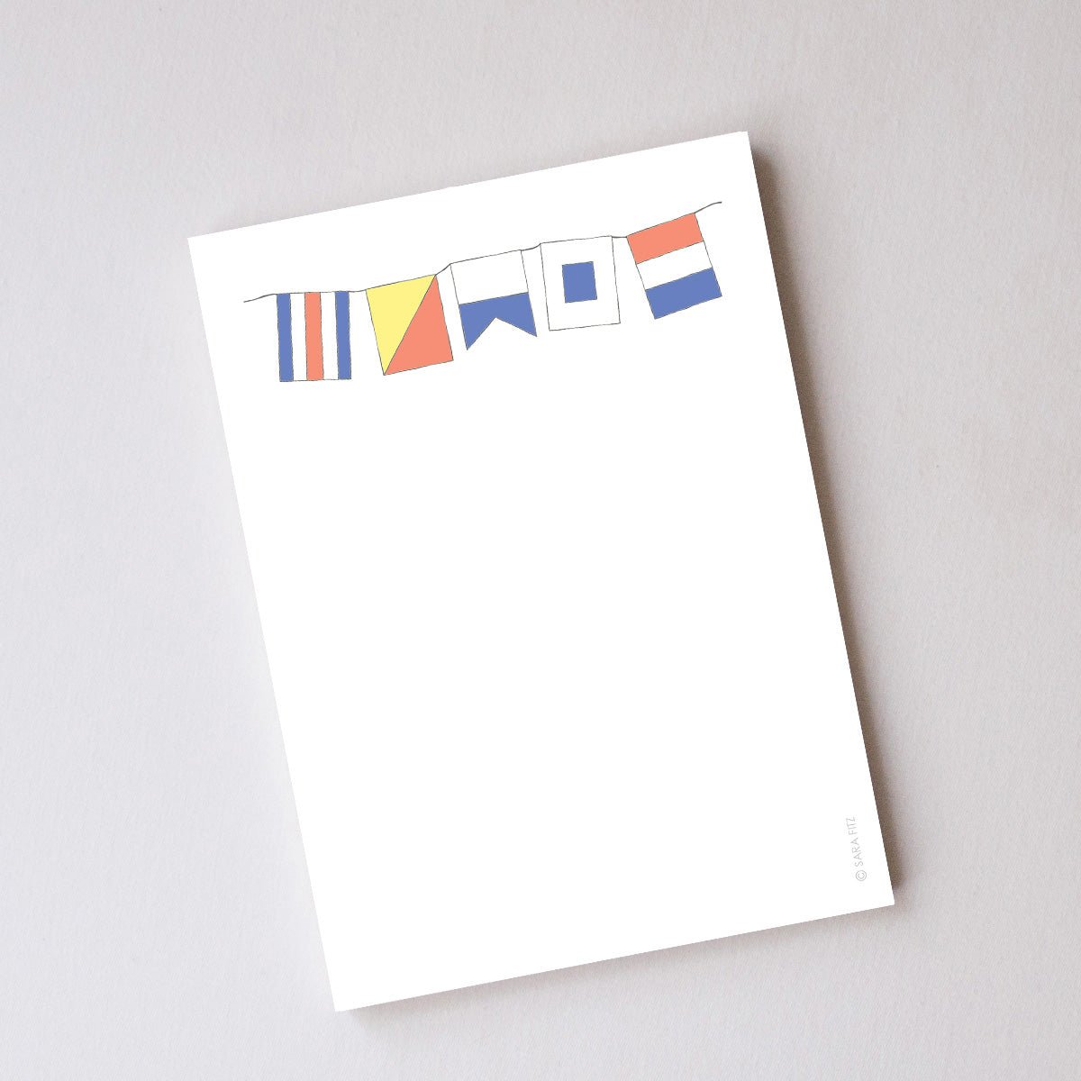 Sara Fitz Coast Flags Notepad 5x7 100 Pages