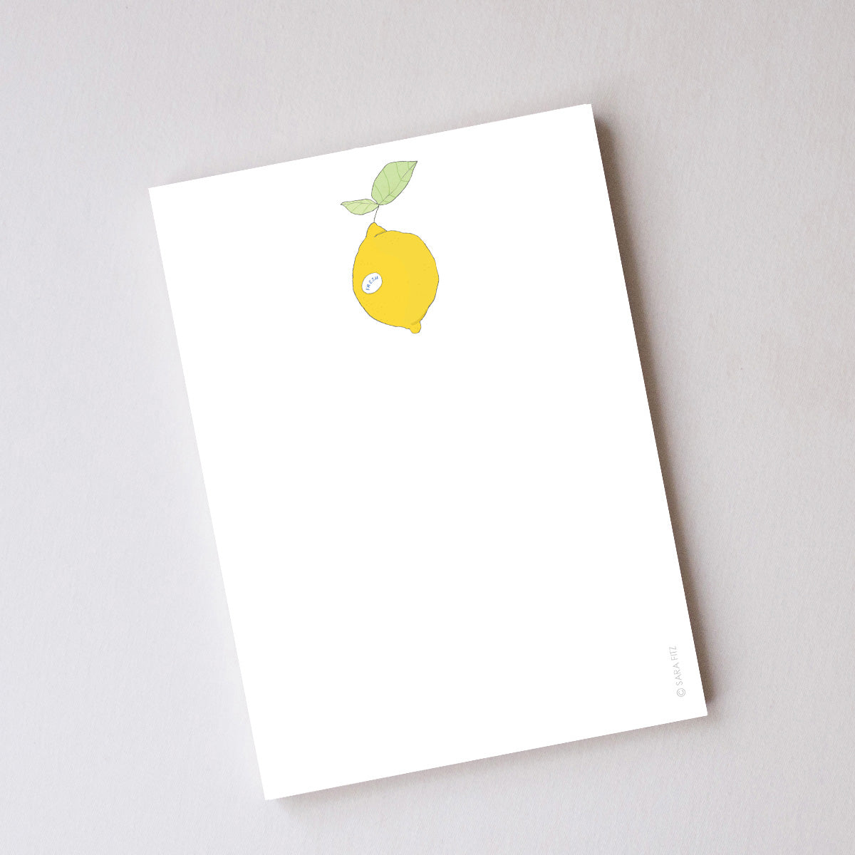 Lemon Notepad by Sara Fitz