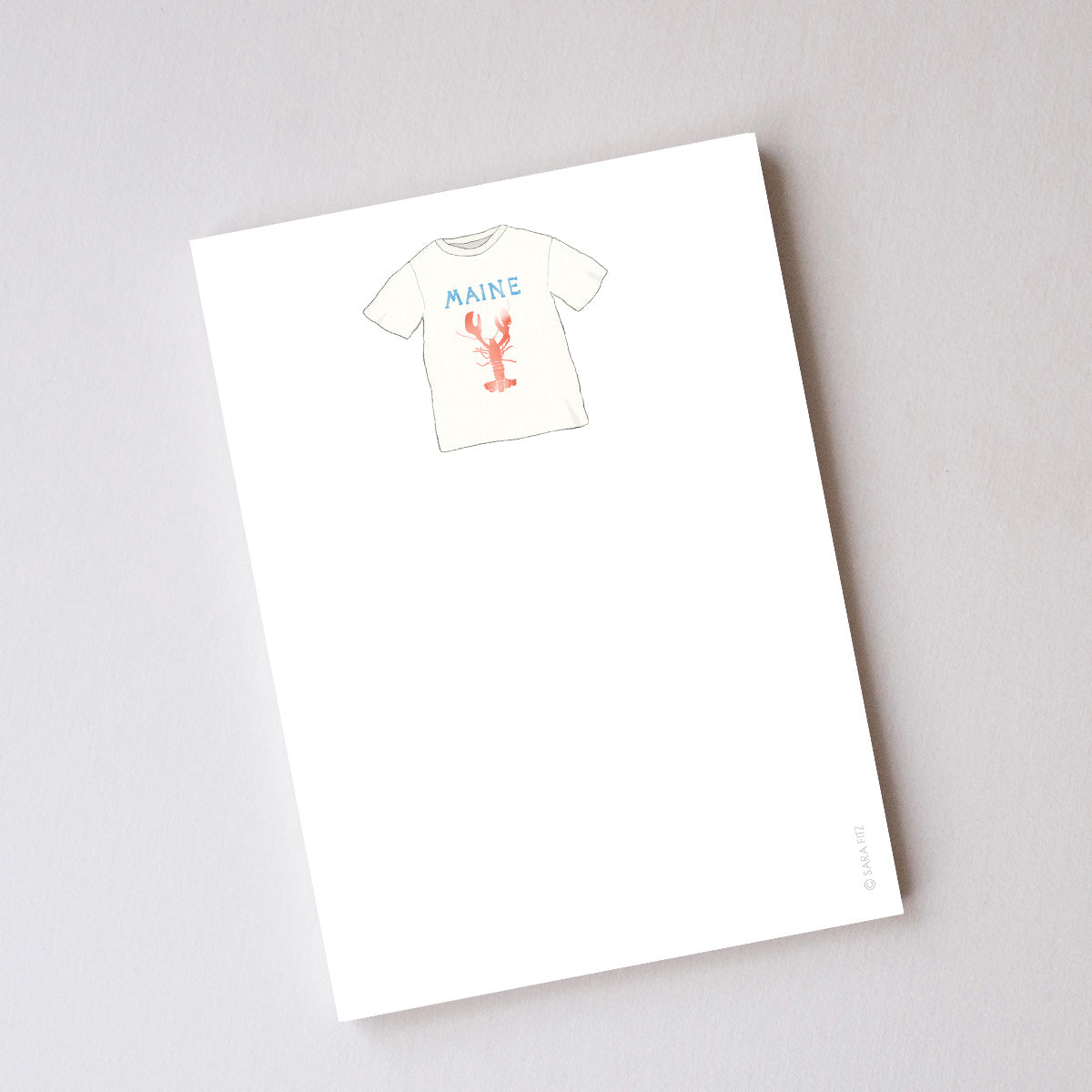 Maine Tee Notepad by Sara Fitz