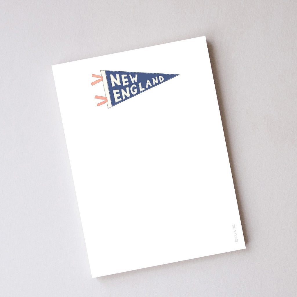 New England Pennant Notepad by Sara Fitz
