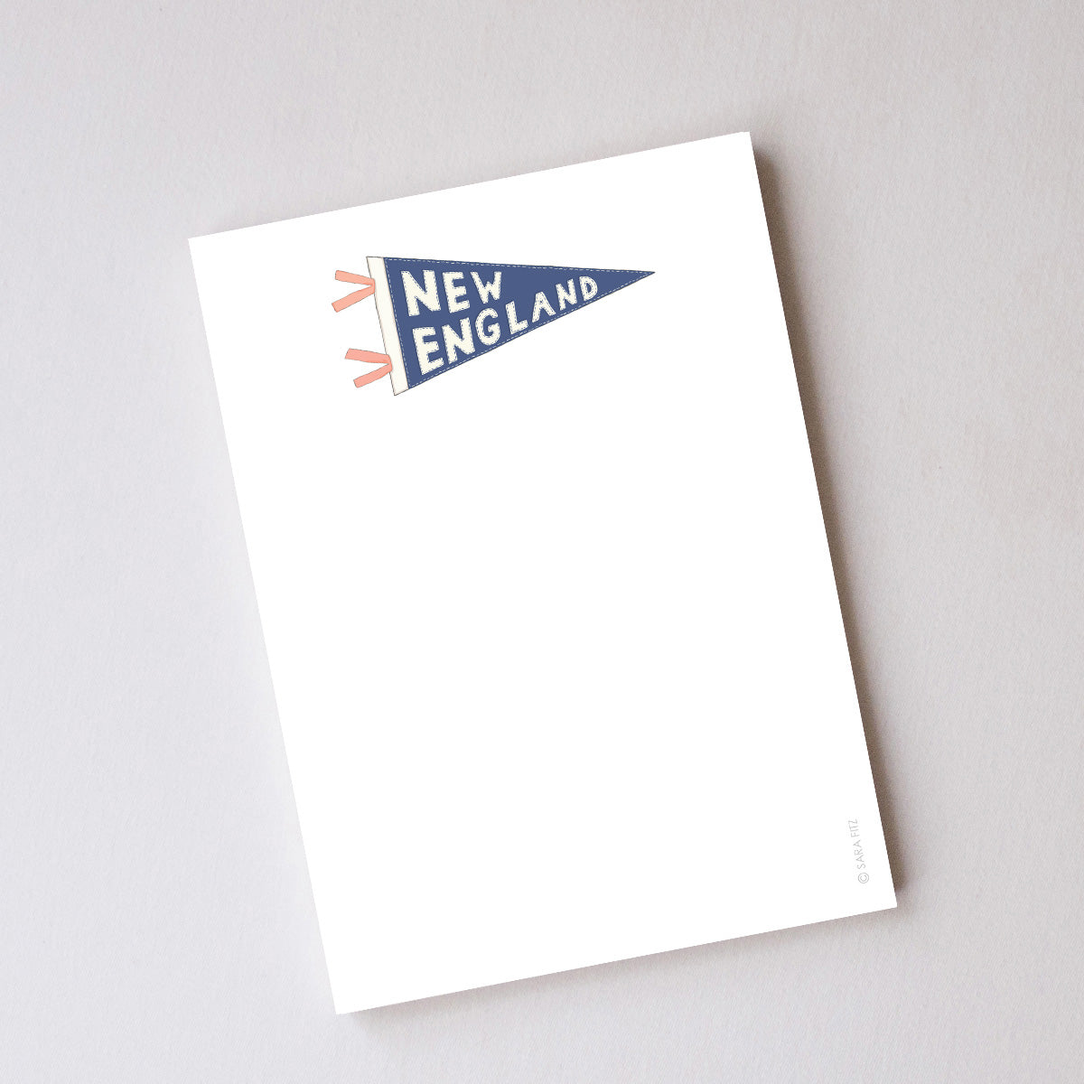 New England Pennant Notepad by Sara Fitz