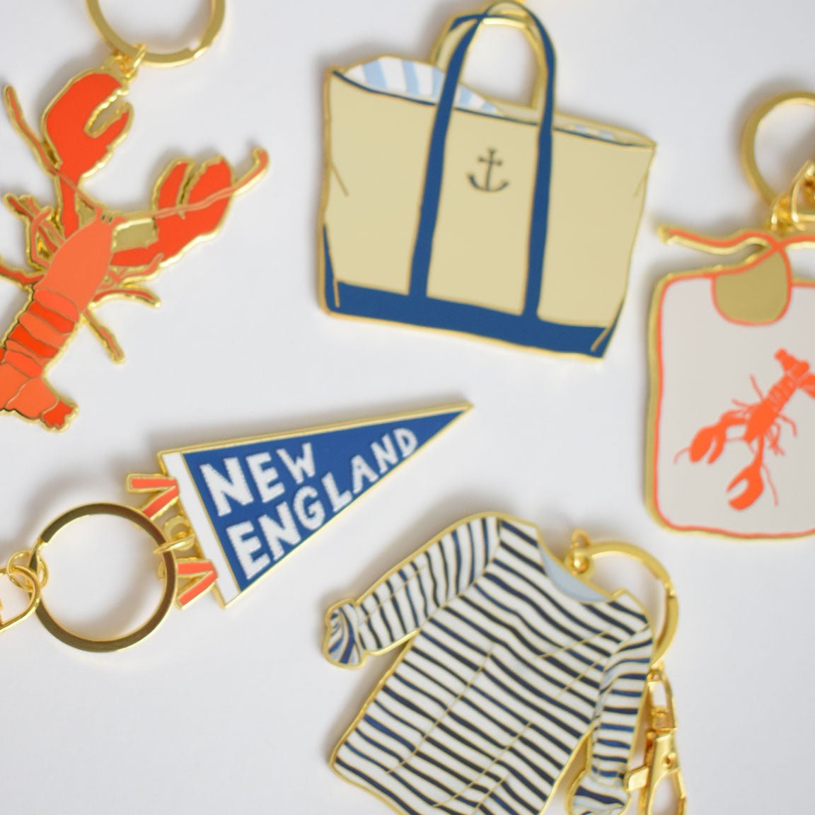 Coastal-inspired Enamel Bag Charms by Sara Fitz