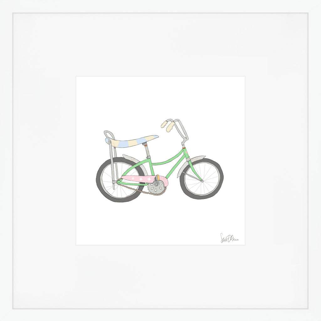 Banana Bike Art Print by Sara Fitz