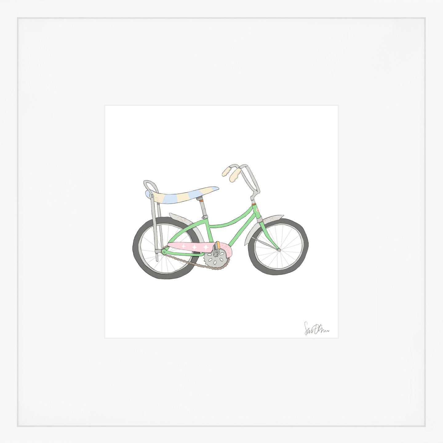 Banana Bike Art Print by Sara Fitz