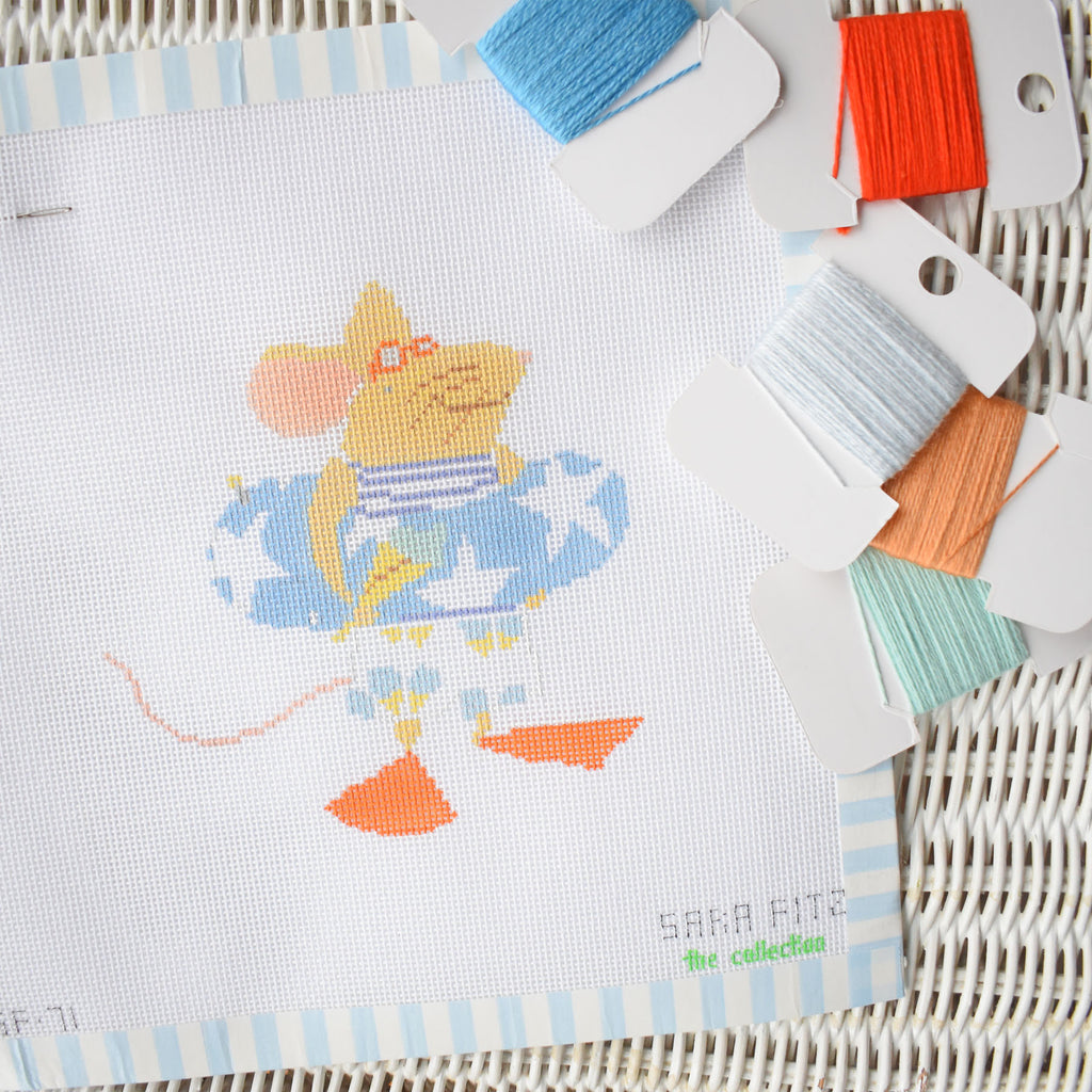 Beach Mouse Needlepoint